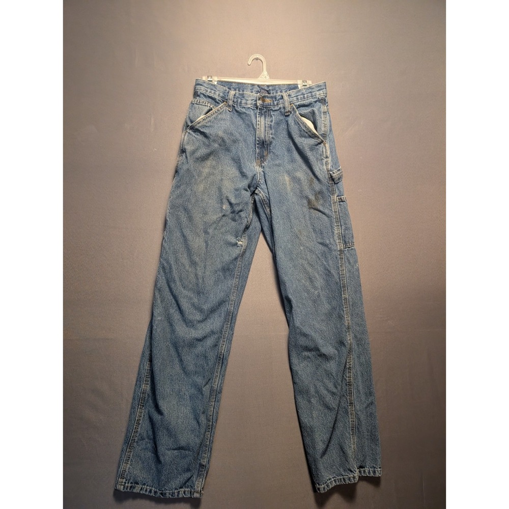 RK Brand Carpenter Jeans Mens 30x34 Blue Denim Straight Leg Workwear RN113492